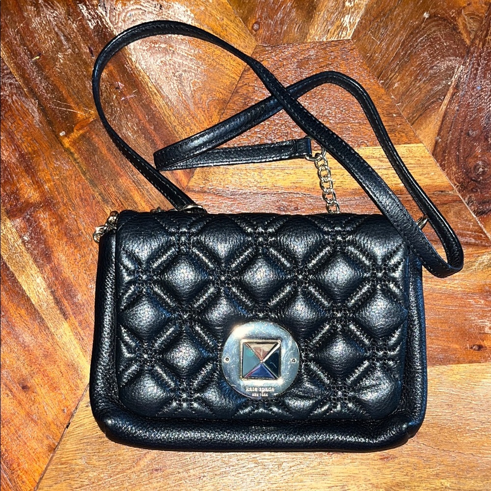 Kate Spade Black Quilted Crossbody Bag